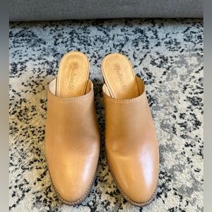 Madewell Tan Leather Mules
